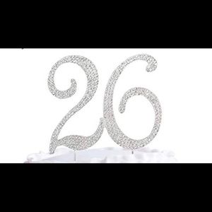 26 bling birthday cake topper
